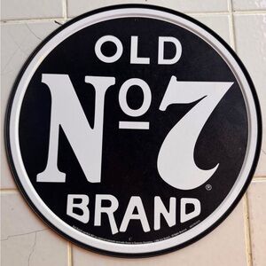 NFS - Jack Daniel’s Old No. 7 Metal Sign – 12” Round